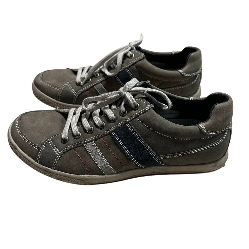 Flexi Leather Lace Up Sneakers Men's Size 8.5 Striped Shoes Comfort